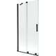 Mexen Velar parawan nawannowy 2-skrzydłowy przesuwny 95 x 150 cm, transparent, czarny - 896-095-000-01-70