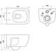 Mexen zestaw podtynkowy WC stelaż Fenix XS-F z miską WC Margo, biały - 6803342XX00, 3 image