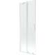 Mexen Velar parawan nawannowy 2-skrzydłowy przesuwny 75 x 150 cm, transparent, biały - 896-075-000-01-20