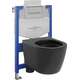 Mexen zestaw podtynkowy WC stelaż Fenix XS-U z miską WC Carmen, czarny mat - 6853388XX85