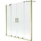 Mexen Velar Duo parawan nawannowy 2-skrzydłowy przesuwny 150 x 150 cm, transparent, złoty - 896-150-000-02-50