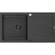 Mexen Leo zlewozmywak granitowy 1-komorowy z ociekaczem 900 x 500 mm, czarny nakrapiany, syfon czarny - 6501901010-76-B