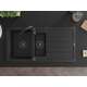 Mexen Andres zlewozmywak granitowy 1,5-komorowy z ociekaczem 1000 x 500 mm czarny, syfon czarny - 6515101510-77-B, изображение 3