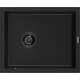 Mexen Pedro zlewozmywak granitowy 1-komorowy 560 x 460 mm, czarny, syfon czarny - 6508561000-77-B