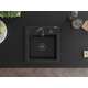 Mexen Vito zlewozmywak granitowy 1-komorowy 520 x 490 mm, czarny, syfon czarny - 6503521000-77-B, изображение 4