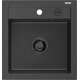 Mexen Vito zlewozmywak granitowy 1-komorowy 520 x 490 mm, czarny nakrapiany, syfon czarny - 6503521000-76-B