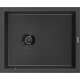 Mexen Pedro zlewozmywak granitowy 1-komorowy 560 x 460 mm, czarny nakrapiany, syfon czarny - 6508561000-76-B