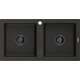 Mexen Mario zlewozmywak granitowy 2-komorowy 820 x 436 mm, czarny/złoty metalik, syfon czarny - 6504822000-75-B