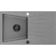Mexen Cesar zlewozmywak granitowy 1-komorowy z ociekaczem 775 x 470 mm, szary, syfon czarny - 6514771010-71-B