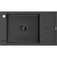 Mexen Elias zlewozmywak granitowy 1-komorowy z ociekaczem 795 x 480 mm, czarny nakrapiany, syfon czarny - 6511791005-76-B