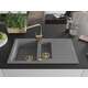 Mexen Matias zlewozmywak granitowy 1,5-komorowy z ociekaczem i baterią kuchenną Rita, szary - 6502-71-670300-50, изображение 3