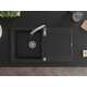 Mexen Leo zlewozmywak granitowy 1-komorowy z ociekaczem i baterią kuchenną Savita, czarny - 6501-77-672601-00, 4 image