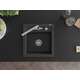 Mexen Vito zlewozmywak granitowy 1-komorowy z baterią kuchenną Duero, czarny nakrapiany - 6503-76-671600-00, изображение 4