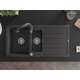 Mexen Andres zlewozmywak granitowy 1,5-komorowy z ociekaczem i baterią kuchenną Savita, czarny nakrapiany - 6515-76-672601-76, изображение 4