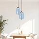 Toolight Lampa LED Sufitowa Wisząca Szklana Niebieska APP443-CP, 5 image