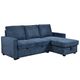 Divans CLEO Blue Burlap Corner Sofa