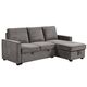 Divans CLEO Dark Taupe Burlap Corner Sofa