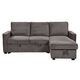 Divans CLEO Dark Taupe Burlap Corner Sofa, изображение 2