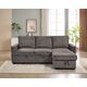Divans CLEO Dark Taupe Burlap Corner Sofa, изображение 6