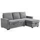 Divans CLEO Grey Burlap Corner Sofa