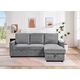 Divans CLEO Grey Burlap Corner Sofa, изображение 6