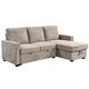 Divans CLEO Light Brown Burlap Corner Sofa