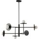 Toolight Lampa wisząca APP1668-6CP Black
