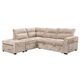 Divans ROCCO Beige Left Chenille Corner Sofa