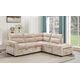 Divans ROCCO Beige Right Chenille Corner Sofa, изображение 5