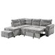 Divans ROCCO Light Grey Left Chenille Corner Sofa, изображение 3
