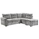 Divans ROCCO Light Grey Right Chenille Corner Sofa