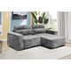 Divans RUFUS Dark Grey Chenille Corner Sofa, изображение 4