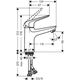 Hansgrohe izlietnes jaucējkrāns Novus 100 71031000 - gab., изображение 2