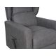 Krēsls GINGER Grey Leather Armchair, 9 image