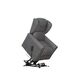 Krēsls GINGER Grey Leather Armchair, 10 image