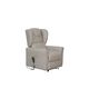Krēsls GINGER Light Grey Leather Armchair, 4 image