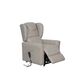 Krēsls GINGER Light Grey Leather Armchair, 8 image