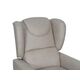 Krēsls GINGER Light Grey Leather Armchair, 11 image