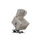 Krēsls GINGER Light Grey Leather Armchair, 6 image