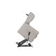 Krēsls GINGER Light Grey Leather Armchair, 7 image