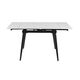 Galds REEF 90-140x75 White Marble Matt Table, изображение 4