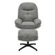 Krēsls ROY Grey Chenille Armchair w/pouf, 2 image