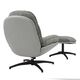 Krēsls ROY Grey Chenille Armchair w/pouf, 3 image