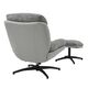 Krēsls YORK Grey Chenille Armchair w/pouf, 2 image