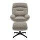 Krēsls YORK Taupe Chenille Armchair w/pouf, 4 image