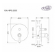 BLUE WATER CALITRI CAL-BPD.220C zemapmetuma jaucējkrāns dušai ar slēdzi, 2 image