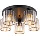 Toolight Lampa sufitowa kryształowa EBT023-5C CZARNA