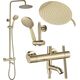 Rea Sanitary Zestaw Prysznicowy Natryskowy Z Termostatem Rea Lungo Diamond Złoty