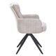 Krēsls LEO Beige Chenille Chair, 4 image