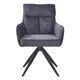 Krēsls LEO Dark Grey Chenille Chair, 4 image